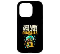 Just A Boy Who Loves Bubble Gum Machines Gumball Boys Kids Case for iPhone 15 Pro
