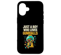 Just A Boy Who Loves Bubble Gum Machines Gumball Boys Kids Case for iPhone 16