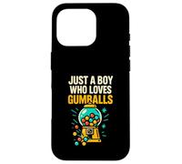 Just A Boy Who Loves Bubble Gum Machines Gumball Boys Kids Case for iPhone 16 Pro