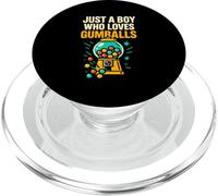 Just A Boy Who Loves Bubble Gum Machines Gumball Boys Kids PopSockets PopGrip for MagSafe