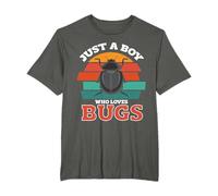 Just A Boy Who Loves Bugs Insect Hunter Entomologist Kids T-Shirt