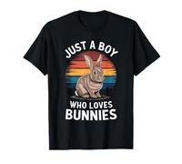 Just a Boy Who Loves Bunnies Rabbit Pet Lover Bunny T-Shirt