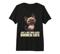 Just a Boy who Loves Burmese Cats Burmese Cat Premium T-Shirt