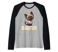 Just a Boy who Loves Burmese Cats Burmese Cat Raglan Baseball Tee