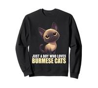 Just a Boy who loves Burmese Cats Burmese Cat Sweatshirt