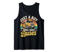 Just a Boy who Loves Buses School Bus Driver Costume Toddler Tank Top