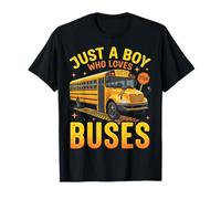 Just A Boy Who Loves Buses School Bus Transportation T-Shirt