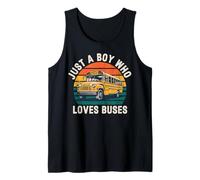 Just A Boy Who Loves Buses Vintage Bus Tank Top