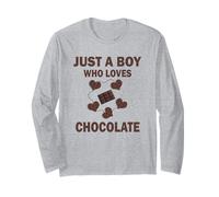 Just A Boy Who Loves Candy Chocolate Boys Long Sleeve T-Shirt