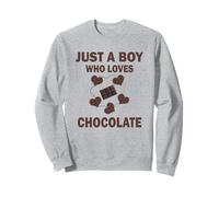 Just A Boy Who Loves Candy Chocolate Boys Sweatshirt