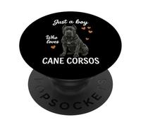 Just A Boy Who Loves Cane Corsos PopSockets Adhesive PopGrip