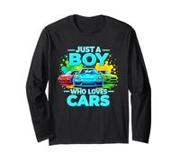 Just a Boy Who Loves Cars Cool Sleek Sports Car Enthusiasts Long Sleeve T-Shirt
