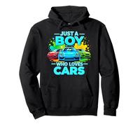 Just a Boy Who Loves Cars Cool Sleek Sports Car Enthusiasts Pullover Hoodie