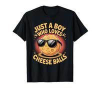 Just a Boy Who Loves Cheese Balls Funny Snack Teen Kid Boys T-Shirt