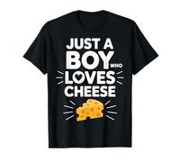 Just A Boy Who Loves Cheese Dairy Obsessed Funny Cheese T-Shirt