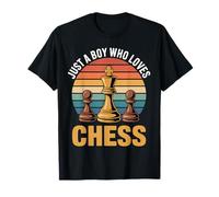 Just a boy who Loves Chess Vintage Boys Chess Player T-Shirt