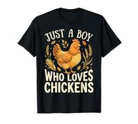 Just A Boy Who Loves Chickens Farm Rooster Animals T-Shirt