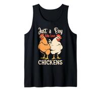 Just a Boy Who Loves Chickens Funny Kids Chicken Lover Tank Top