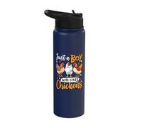 Just A Boy Who Loves Chickens Stainless Steel Insulated Water Bottle