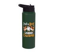 Just A Boy Who Loves Chickens Stainless Steel Insulated Water Bottle