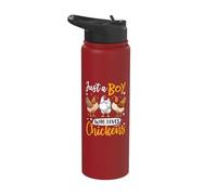 Just A Boy Who Loves Chickens Stainless Steel Insulated Water Bottle