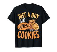 Just A Boy Who Loves Cookies Dessert Enthusiast Sweet Tooth T-Shirt