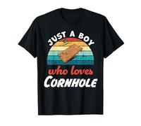 Just A Boy Who Loves Cornhole Kids Cornhole Boys T-Shirt