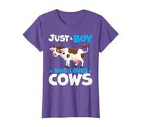Just A Boy Who Loves Cows Boy Cow Lover Farmer Boys T-Shirt