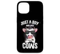 Just A Boy Who Loves Cows Farmer Kids Cow Toddler Boys Case for iPhone 13