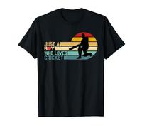 Just A Boy Who Loves Cricket Player Gifts for Men Kids Boys T-Shirt
