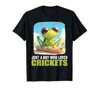 Just a Boy who loves Crickets. Crickets Animal Cricket T-Shirt