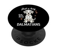Just A Boy Who Loves Dalmatians PopSockets Adhesive PopGrip