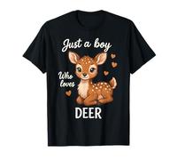 Just a Boy Who Loves Deer Cute Fawn Animal T-Shirt