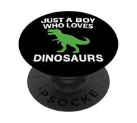 Just A Boy Who Loves Dinosaurs PopSockets Adhesive PopGrip
