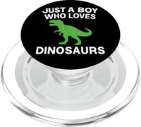 Just A Boy Who Loves Dinosaurs PopSockets PopGrip for MagSafe