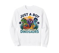 Just a Boy Who Loves Dinosaurs Schoolboys and Paleontologist Sweatshirt