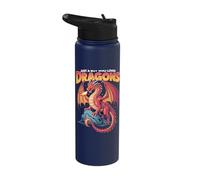 Just A Boy Who Loves Dragons - Boys Dragon Stainless Steel Insulated Water Bottle