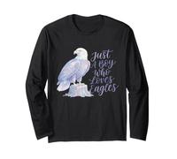 Just a Boy Who Loves Eagles American Bald Eagle Lovers Long Sleeve T-Shirt