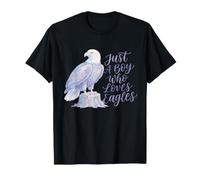 Just a Boy Who Loves Eagles American Bald Eagle Lovers T-Shirt