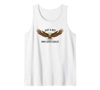 Just A Boy Who Loves Eagles Tank Top