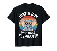 Just A Boy Who Loves Elephants Jungle Animals Lover T-Shirt