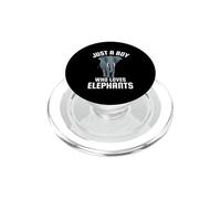 Just A Boy Who Loves Elephants PopSockets PopGrip for MagSafe