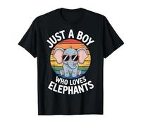 Just A Boy Who Loves Elephants Safari Wildlife Lover T-Shirt