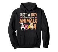 Just A Boy who Loves Farm Animals Farm Farmer Pullover Hoodie