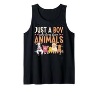 Just A Boy who Loves Farm Animals Farm Farmer Tank Top