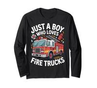 Just A Boy Who Loves Fire Trucks Long Sleeve T-Shirt