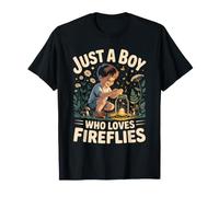 Just A Boy Who Loves Fireflies Night Nature T-Shirt