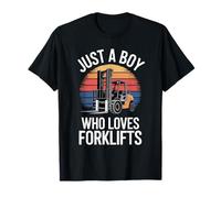 Just A Boy Who Loves Forklifts Warehouse Driver Forklift T-Shirt