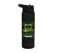 Just A Boy Who Loves Garbage Trucks Stainless Steel Insulated Water Bottle