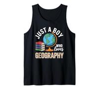 Just a Boy Who Loves Geography Social Studies Tank Top